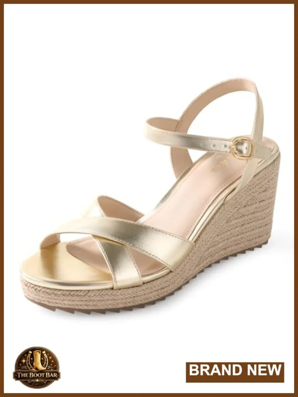 Wedge Sandals for Women, Espadrille Comfortable Open Toe Cross Band Ankle Strap